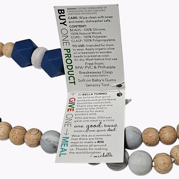 Bella Tunno Teething Necklace Jewelry for Mom and Baby Silicone Beads Breakaway - Picture 7 of 11